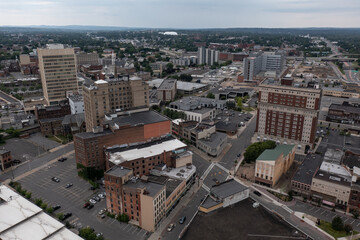 Utica New York Aerial Cityscape 