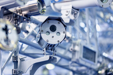 Industrial CCTV, explosion proof cameras on workplace