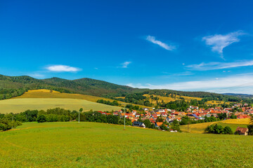 Fototapeta na wymiar Sommerwanderung durch die schöne Natur von Schmalkalden - Thüringen - Deutschland