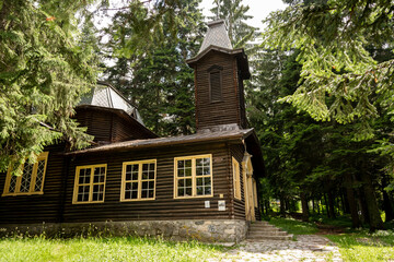 Wooden orthodox church in Rila mountain, Bulgaria