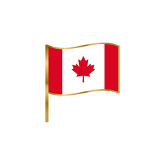 Canada flag lapel badge design vector