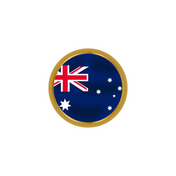 Australia Lapel Pin Badge Design Vector