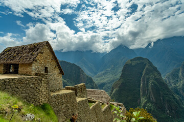 Fototapeta na wymiar Machu Picchu is the most outstanding Inca archaeological site due to its creative urban design