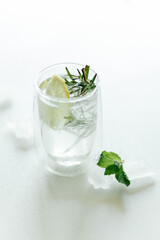 Cold drink on a white table