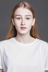 Close up portrait of a young beautiful woman