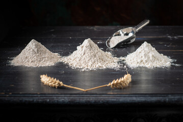 Different types of wheat flour