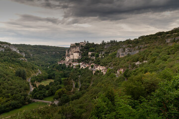 Fototapeta na wymiar Panorama sur Rocamadour