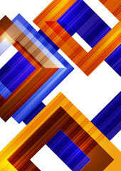 Futuristic abstract background with bright geometric shapes. Cover of technology business presentation. Vector