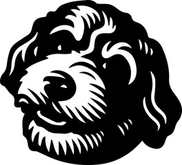 Dog head &  face vector design illustration