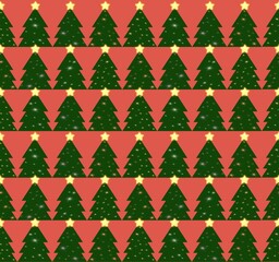 Christmas seamless pattern with chrismas trees