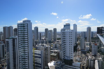 Views of buildings in the urban area of the neighborhood of Boa Viagem, south zone of Recife.