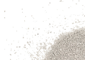 Small rocks ground texture isolated white background. road stone. gravel pebbles stone texture....