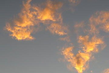 Colorful clouds at sunset time