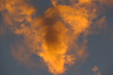 Colorful clouds at sunset time. 