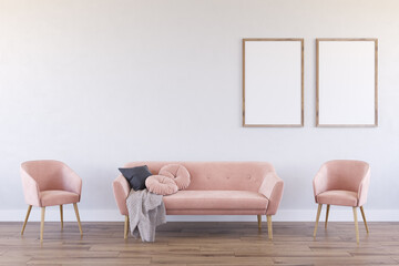 modern living room with armchair