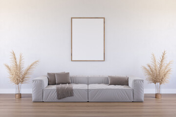 3D visualization of the interior of a room in a modern style