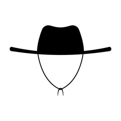 Hat icon. Black silhouette. Front side view. Vector simple flat graphic illustration. Isolated object on a white background. Isolate.