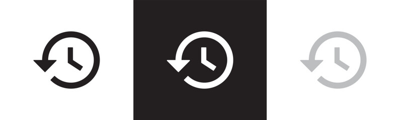 History icon. History past events symbol. Account history line art vector icon for apps and websites. 