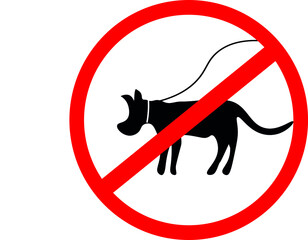 Please no pets sign vector