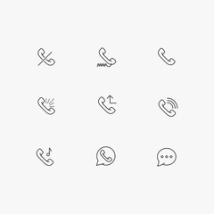 Minimal Set of Chat Bubble Line Icons. Editable Stroke. 48x48 Pixel Perfect.