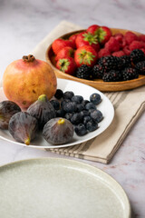 blueberries and strawberries breakfast