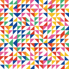 Abstract vector pattern design. Seamless pattern with colorful simple shapes. Geometric shape modern stylish texture.