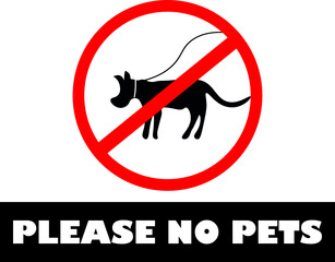Please no pets allowed sign vector