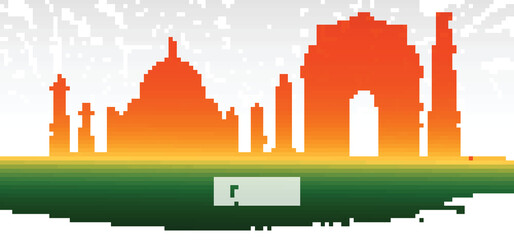 15th August india happy Independence day card banner background