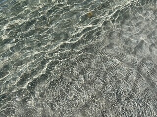 Transparent ocean water, natural ocean water surface