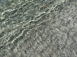 Transparent ocean water, natural ocean water surface