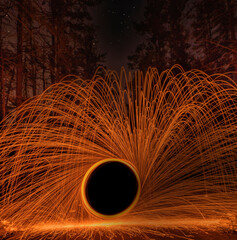 Crazy steel Wool Light painting