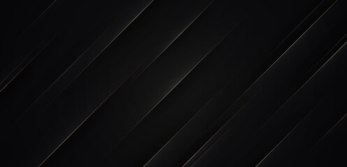 Elegant black abstract background with gold lines element. Modern luxury diagonal stripes design. Simple texture graphic. Premium pattern. Suit for poster, banner, flyer, brochure, cover.