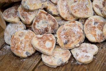 Welsh Cakes in Love Heart Shapes at a Wedding Reception
