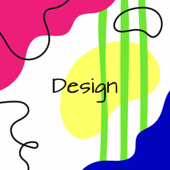 Modern abstract square background. Drawn by hand. Vector illustration.