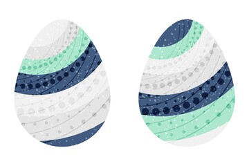 Easter eggs fantasy set. Vector illustration.