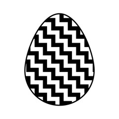 White and black Easter eggs. Vector illustration.