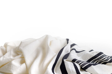 Religion concept of White Prayer Shawl - Tallit, Jewish religious symbol