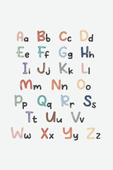 Alphabet Poster, ABC Prints, Printable Alphabet Poster Educational Wall Art Homeschool Decoration