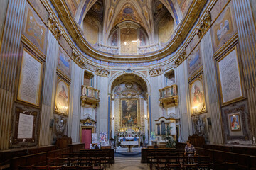 Fototapeta premium Oratorio del Santissimo Sacramento (oratorio dell'angelo custode) baroque styled church in Rome, Italy