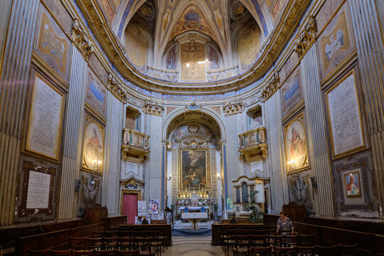Oratorio del Santissimo Sacramento (oratorio dell'angelo custode) baroque styled church in Rome, Italy