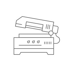 Cutting machine line outline icon