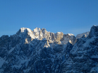 Fototapeta na wymiar Winter hiking tour to Pleisenspitze mountain, Tyrol, Austria