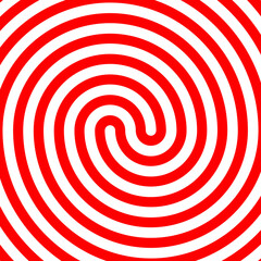Hypno red swirl spiral. Hypnosis vector circle tunnel element.