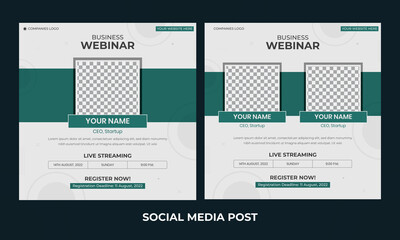 Business Webinar I Social Media Poster I Live Webinar Poster