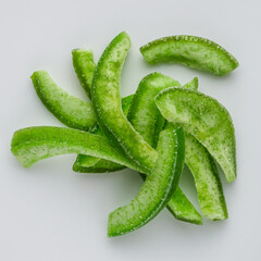 pomelo citrus on a white acrylic background