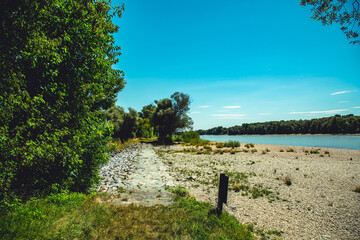 Donauufer in Schönau an der Donau, Niederösterreich