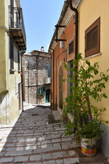 Fototapeta na wymiar A narrow street in Trivento, a mountain village in the Molise region of Italy.