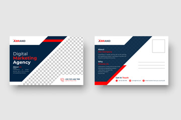 Modern, Creative And Professional Corporate Postcard Layout Design