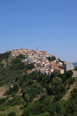 Fototapeta na wymiar Panoramic view of the Molise village of Trivento, Italy.