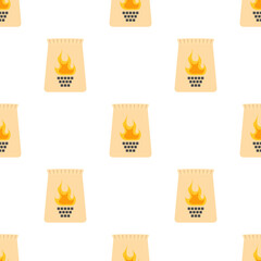 seamless pattern of grill coal, vector illustration